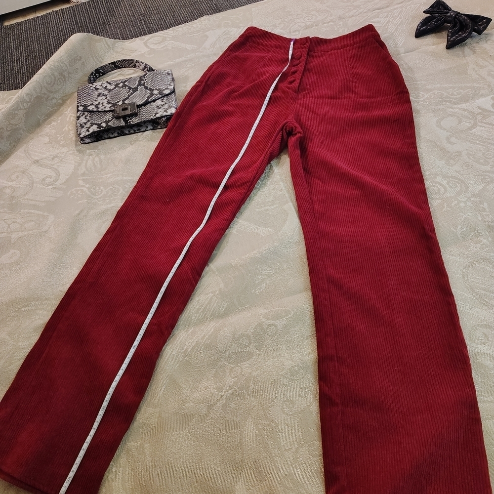 Missguided Burgundy Corduroy Top